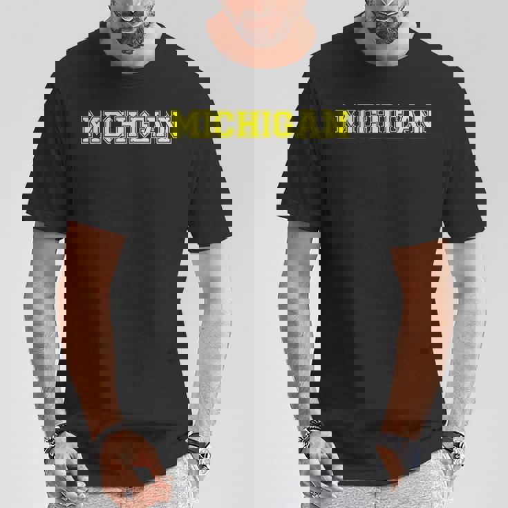 大学スタイル ミシガン スポーツギフト Tシャツ 面白い贈り物