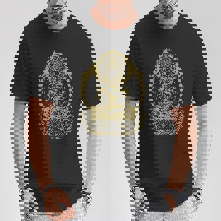 大日如来 マハヴァイローチャナ 仏陀 真言天台 Tシャツ 面白い贈り物