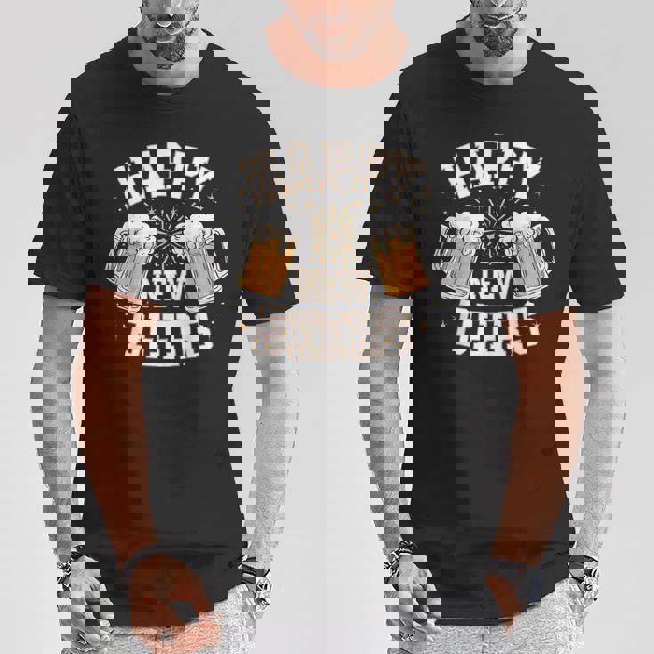 大晦日パーティー ハッピーニュービール おもしろビール愛好家ギフト Tシャツ 面白い贈り物