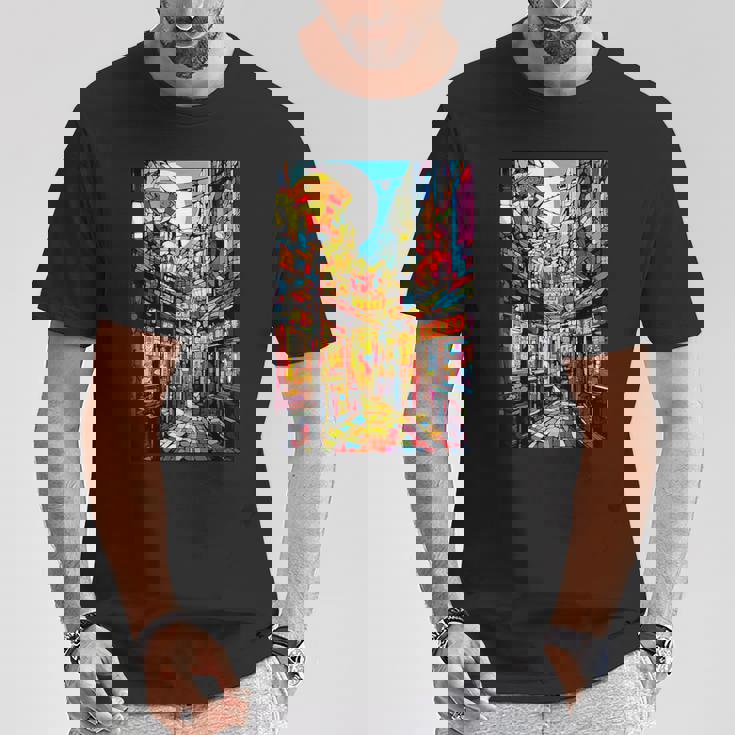 大阪シティポップ ステンドグラス 和美 Tシャツ 面白い贈り物