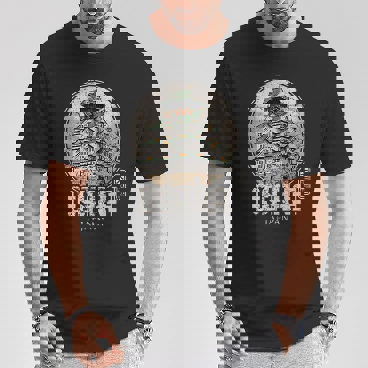 大阪城 日本 お土産 日本の漢字 Tシャツ 面白い贈り物