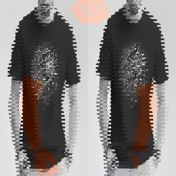 太陽と月 グラフィックtシャツ メンズ レディース ボーイズ ガールズ Tシャツ 面白い贈り物