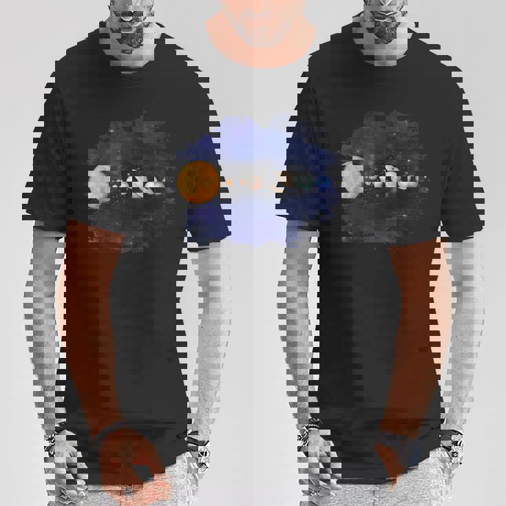 太陽系惑星 科学宇宙ファン 男の子 女の子tem キッズ Tシャツ 面白い贈り物