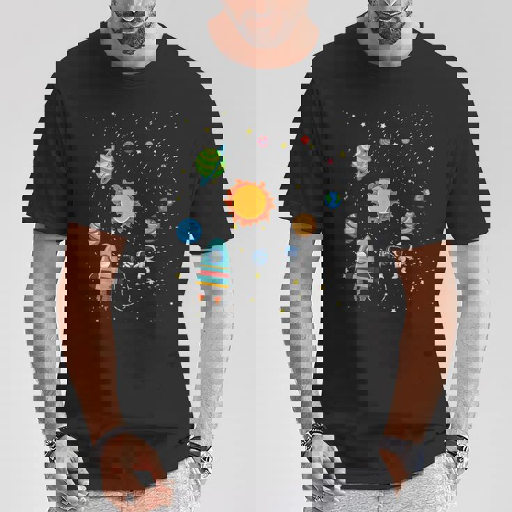 宇宙 惑星 太陽系 宇宙飛行士 オタク キッズ 男の子 女の子 Tシャツ 面白い贈り物