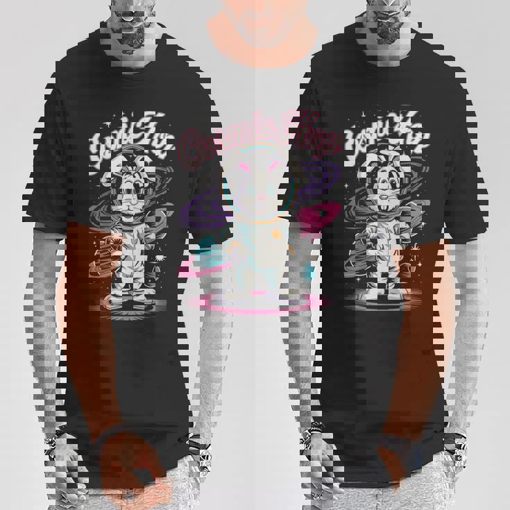 宇宙飛行士うさぎ 宇宙うさぎ Tシャツ 面白い贈り物