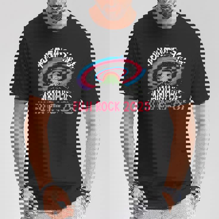 富士ロック 2025 マウンテンステージ マキシマムバイブスフェスティバルデザイン Tシャツ 面白い贈り物