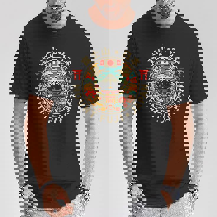 富士山 日本土産 日本の漢字 富士山 お土産 Tシャツ 面白い贈り物