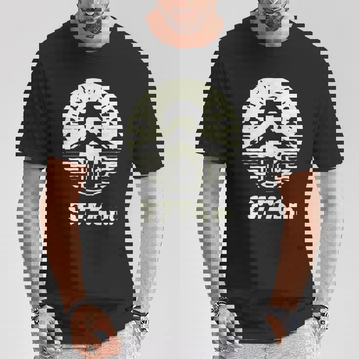 富士山3776ｍ Tシャツ 面白い贈り物