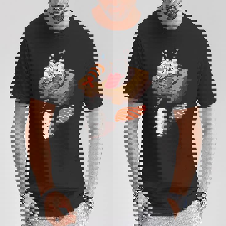 寝ぼける 寿司 すし えび サーモン まぐろ Tシャツ 面白い贈り物