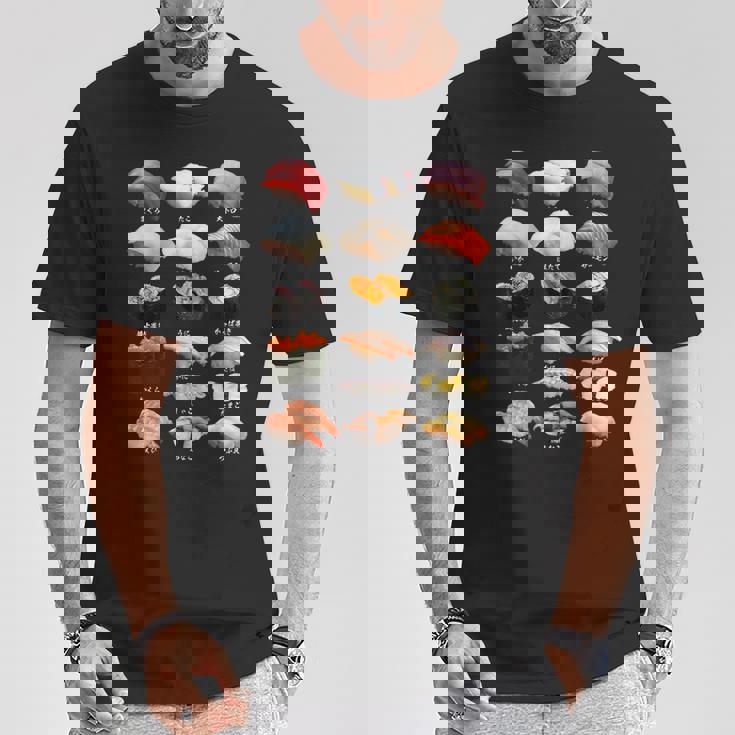 寿司 ネタ 面白いtシャツ おもしろ 食べ物 文字入り メンズ 面白い 服 オリジナル グッズ 文字tシャツ プレゼント Tシャツ 面白い贈り物