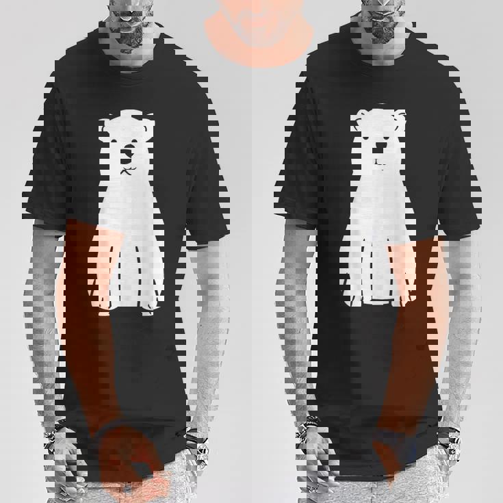 小さなシロクマ かわいいミニマリスト シンプルなシロクマ Tシャツ 面白い贈り物