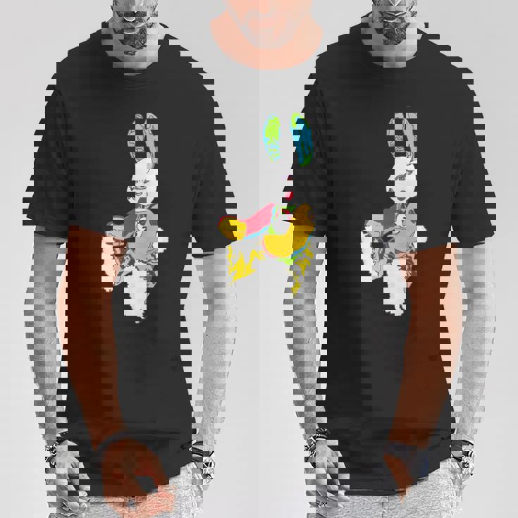 小さめうさぎ星人 Yunaカラー Tシャツ 面白い贈り物