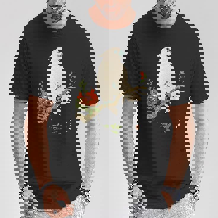 小原 古邨1877年－1945年 、【オウムにザクロ】、日本文化 日本画 Tシャツ 面白い贈り物