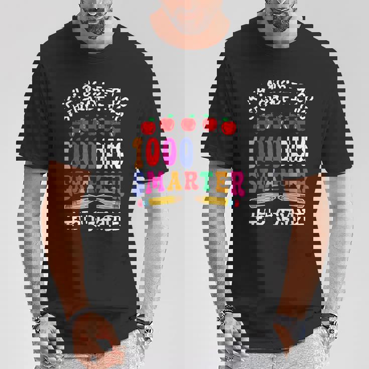 小学5年生 ハッピー1000デイズ スマーター・スクール 教師 生徒 Tシャツ 面白い贈り物