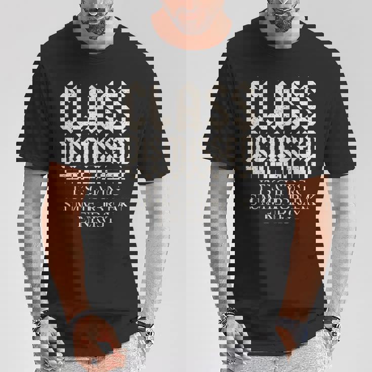 年末の先生は夏休みのエネルギーを与えています Tシャツ 面白い贈り物