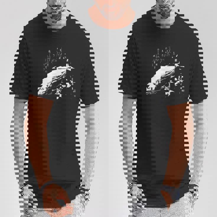 広重作 カツオ魚 おしゃれ 日本美術 Tシャツ 面白い贈り物