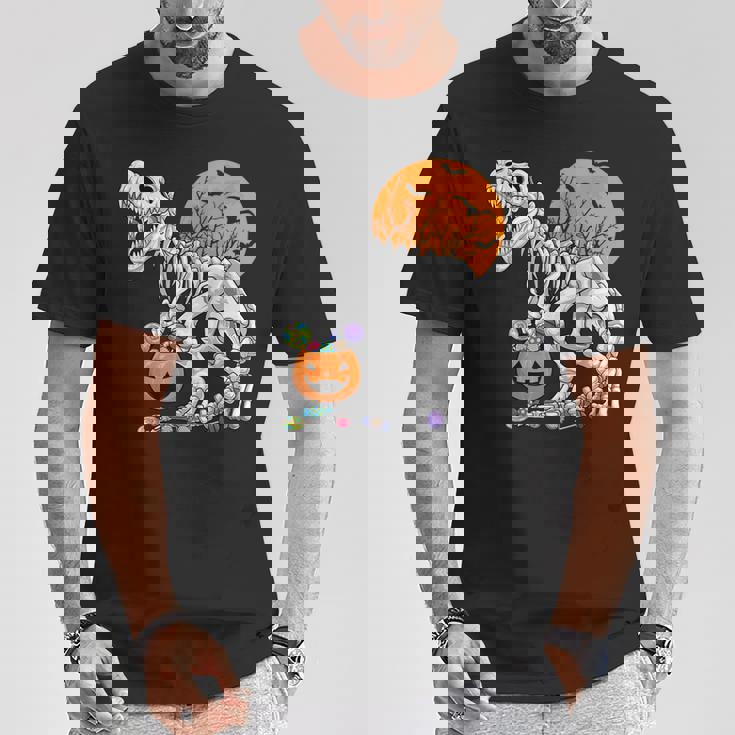 恐竜 T-Rex スケルトン 古代 科医 恐竜 怖い ハロウィン Tシャツ 面白い贈り物
