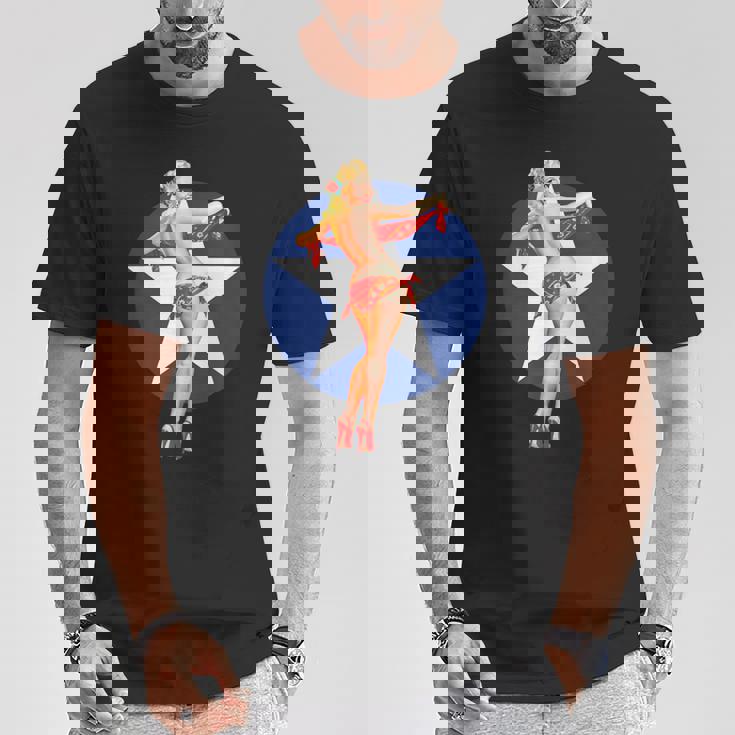 愛国心 ヴィンテージ セクシー ピンナップ 女の子 Tシャツ 面白い贈り物