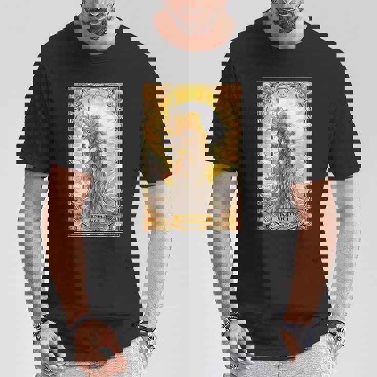 戦士の女神アテナ ギリシャ神話 タロットカード Tシャツ 面白い贈り物