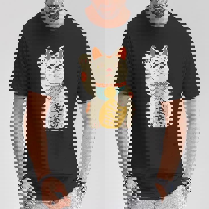 招き猫 日本の招き猫まねき猫日本の幸運猫 Tシャツ 面白い贈り物