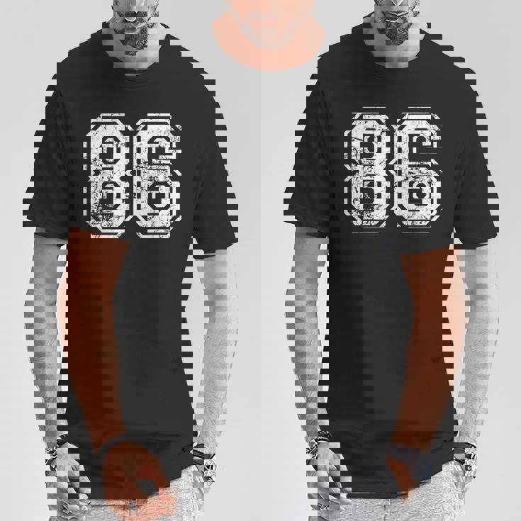 数字 86 ヴィンテージ 1986 誕生日 レトロ ヴィンテージ ルック Tシャツ 面白い贈り物