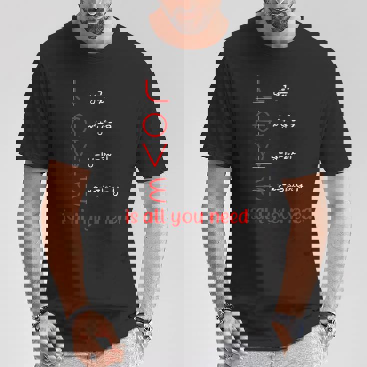 数学 Love Is All You Need グラフ数学教師 Tシャツ 面白い贈り物