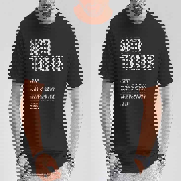 数学先生 定義シャツ 学校の初日 Tシャツ 面白い贈り物