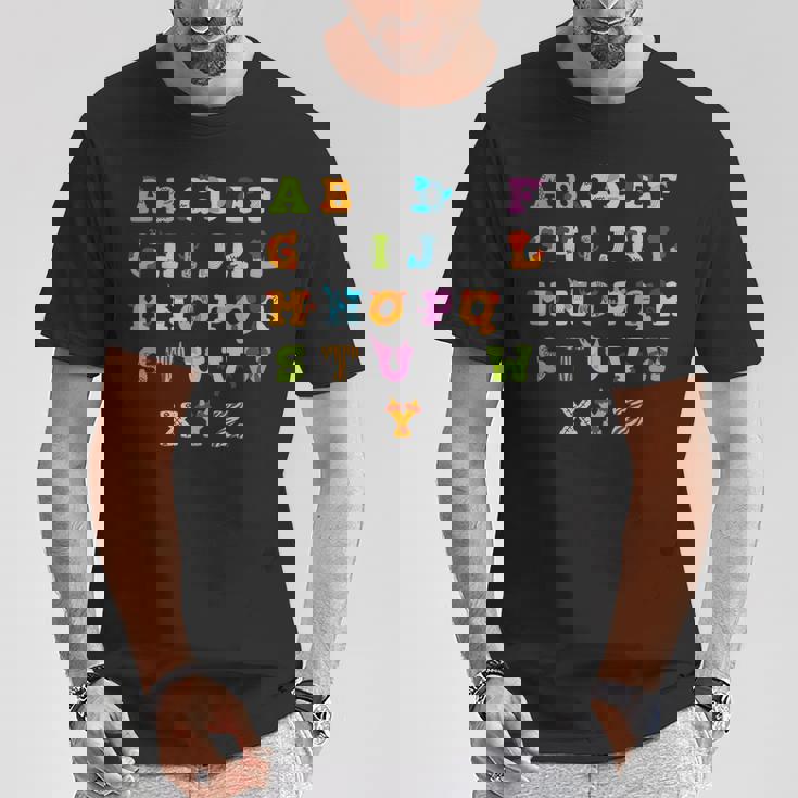 文字 アルファベット 学ぶ Abc 男の子 女の子 Abc 動物 アルファベット Tシャツ 面白い贈り物