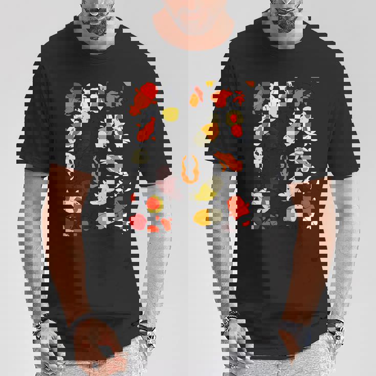 日本のランチュウ 金魚グラフィック Tシャツ 面白い贈り物