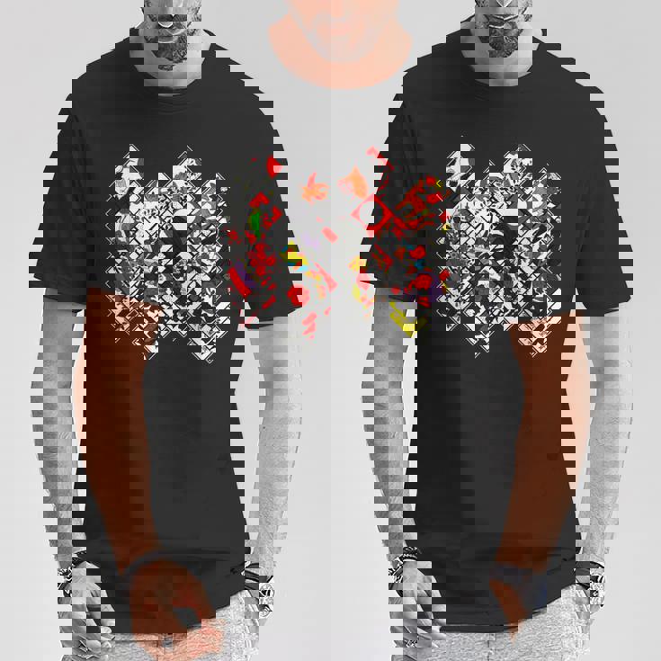 日本の伝統工芸品 花札 男性 女性 Tシャツ 面白い贈り物