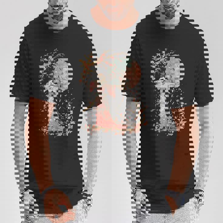 日本の伝統的な弓道アーチェリーアート桜のデザイン。 Tシャツ 面白い贈り物