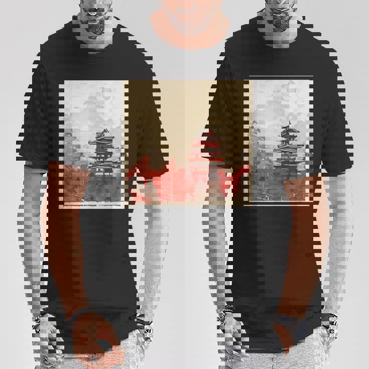 日本アジア アジア 日本風 ヴィンテージ レトロ 自然 Tシャツ 面白い贈り物