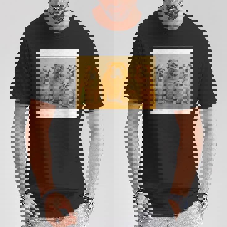 日本ブルドッグファミリー Tシャツ 面白い贈り物