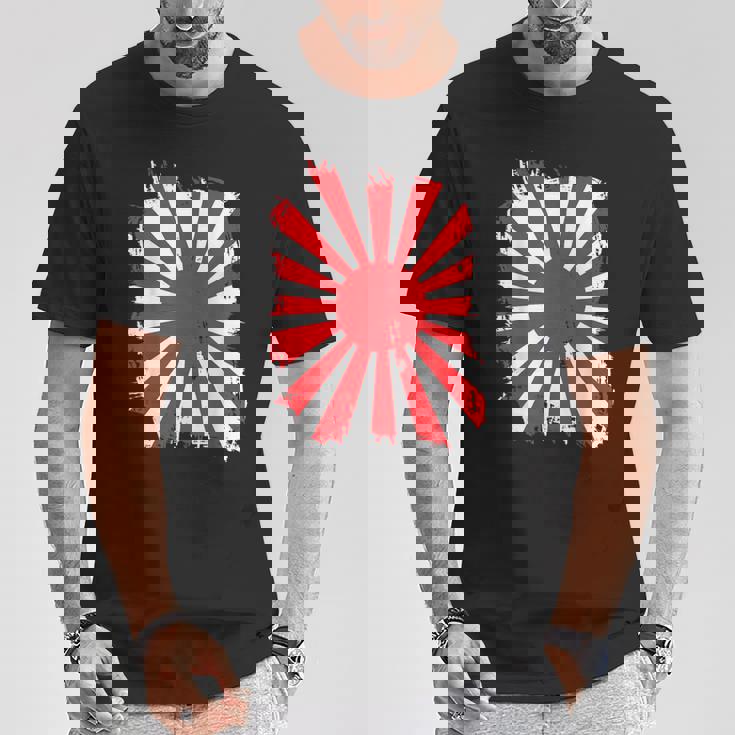 日本戦争旗 日本中道 日本国旗 Tシャツ 面白い贈り物