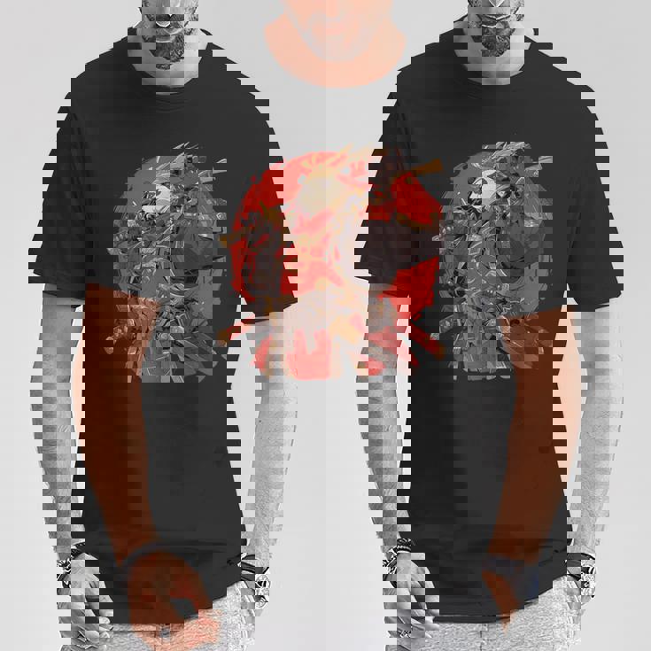 日本美術 パンダ 忍者 浮世絵 アニメ風 サムライパンダ Tシャツ 面白い贈り物