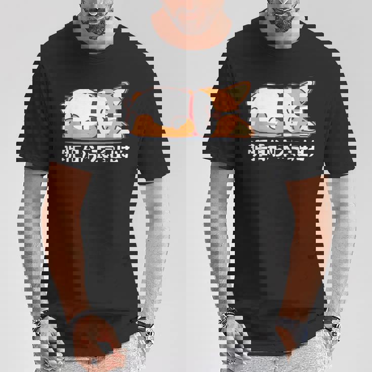 明日から本気出す ウェルシュ・コーギー・ペンブローク犬・ 犬好き かわいい おもしろ 面白い Tシャツ 面白い贈り物