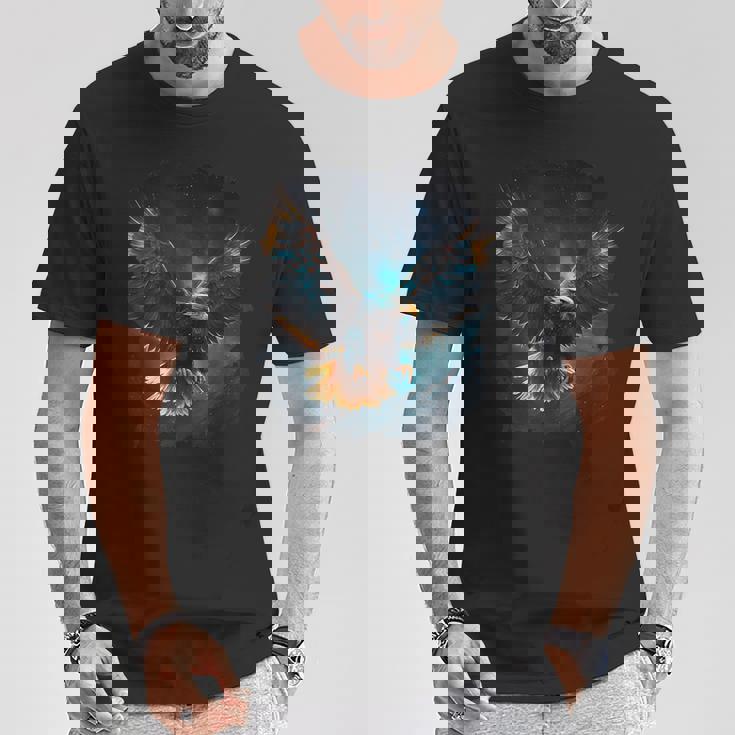 星空の雄大な鷲 Tシャツ 面白い贈り物