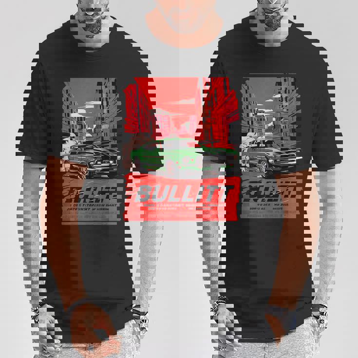 映画 ブリット マッスルカー イラスト Tシャツ 面白い贈り物