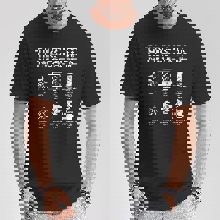 暇なときにすること面白い自転車愛好家 Tシャツ 面白い贈り物