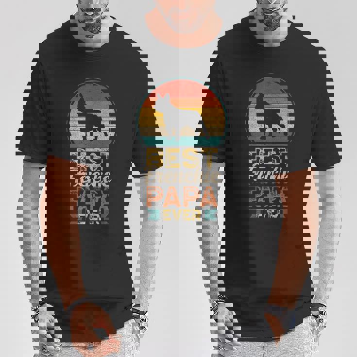 最高のフレンチ・パパ フレンチ・ブルドッグ Tシャツ 面白い贈り物
