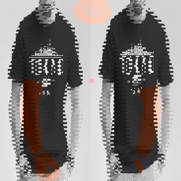 東京ジャパン スカイライン 日本の国旗 プライド お土産 Tシャツ 面白い贈り物