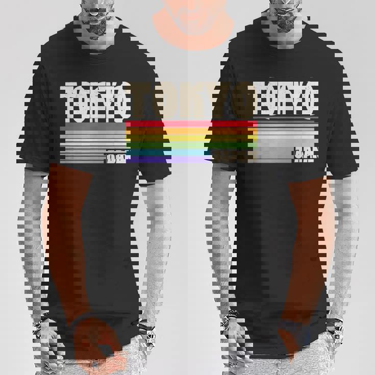 東京ジャパン レインボー ゲイプライド マーチ レトロ 70S 80S クィア Tシャツ 面白い贈り物