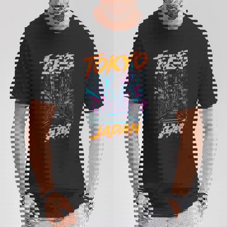 東京都 日本 アニメ スタイル 美的 芸術 アジアン 日本 Tシャツ 面白い贈り物