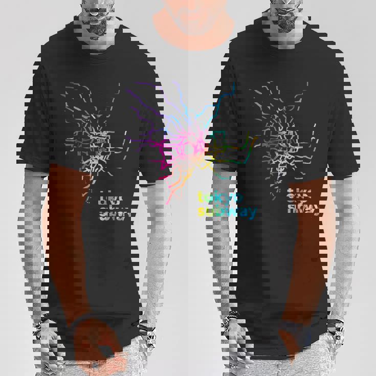 東京都メトロ地下鉄地図レトログルービー Tシャツ 面白い贈り物