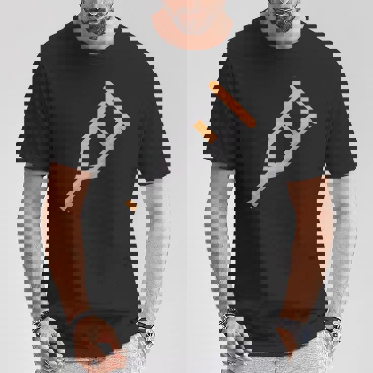 松葉杖 Tシャツ 面白い贈り物