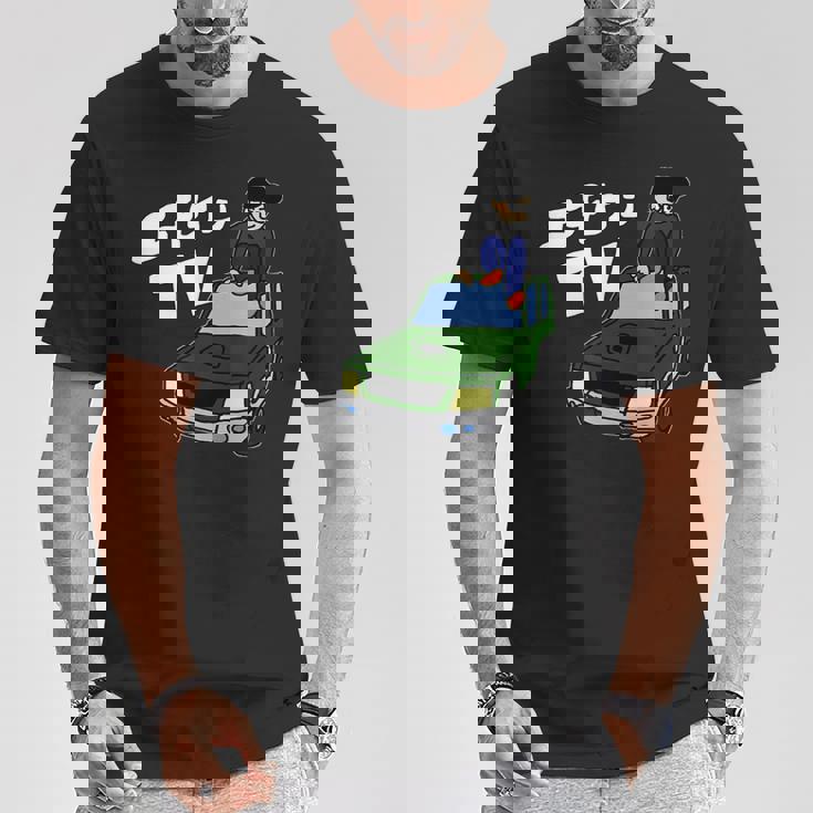 板金のようす 窓割れなし顔違い Tシャツ 面白い贈り物