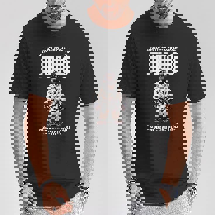 柔道ゴリラ かわいい日本の柔道家 Tシャツ 面白い贈り物