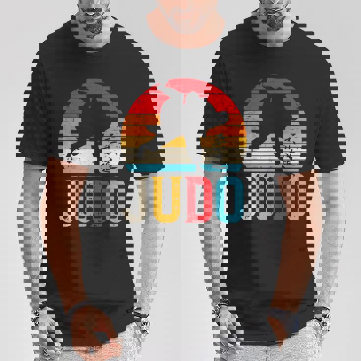 柔道投げ レトロ 日本の格闘技 柔道家 ファイター ギフト Tシャツ 面白い贈り物