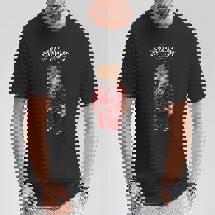 柴犬 柔道空手師 赤柔道師 Tシャツ 面白い贈り物