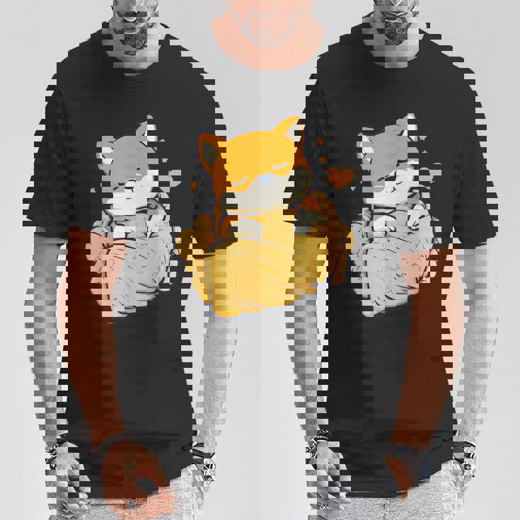 柴犬寝パジャマナイトタイムかわいいグラフィックネグリジェ Tシャツ 面白い贈り物